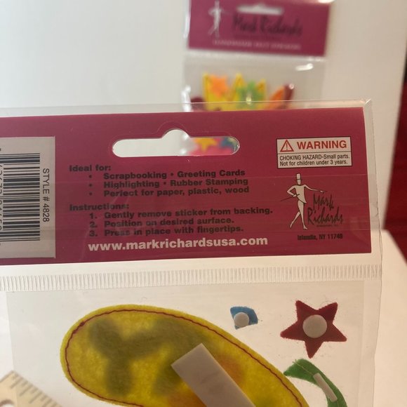 Scrapbook Embellishments Felt Stickers Party Balloon Stars Paper Crafts Cards - Picture 9 of 13